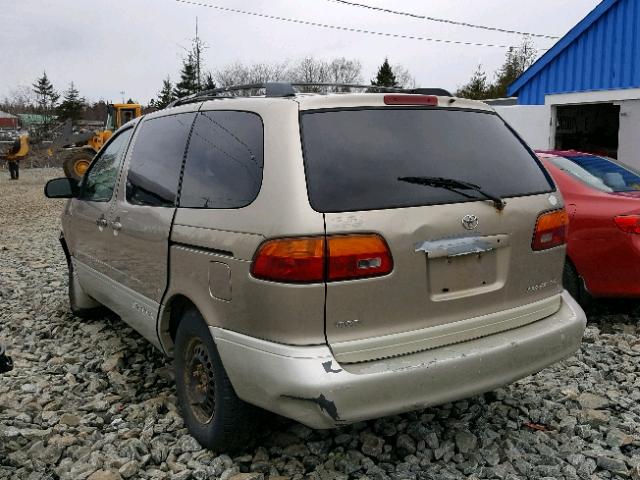 4T3ZF13C2YU255757 - 2000 TOYOTA SIENNA LE GOLD photo 3