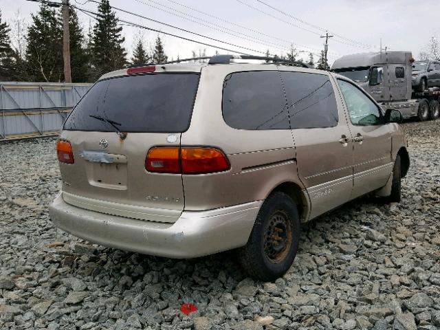 4T3ZF13C2YU255757 - 2000 TOYOTA SIENNA LE GOLD photo 4