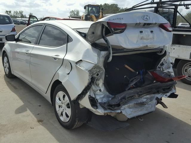 5NPDH4AEXGH793414 - 2016 HYUNDAI ELANTRA SE GRAY photo 3