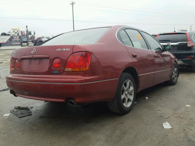 JT8BD69S010130350 - 2001 LEXUS GS 300 RED photo 4