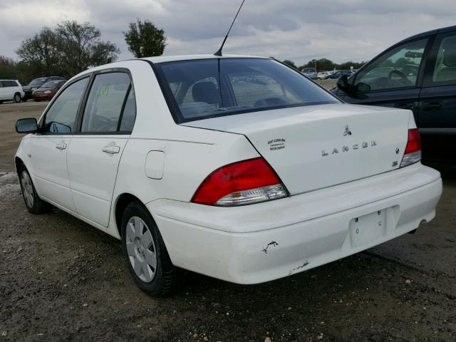 JA3AJ26E93U030822 - 2003 MITSUBISHI LANCER ES WHITE photo 3