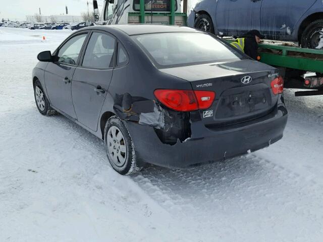 KMHDU45DX9U646947 - 2009 HYUNDAI ELANTRA GL BLACK photo 3