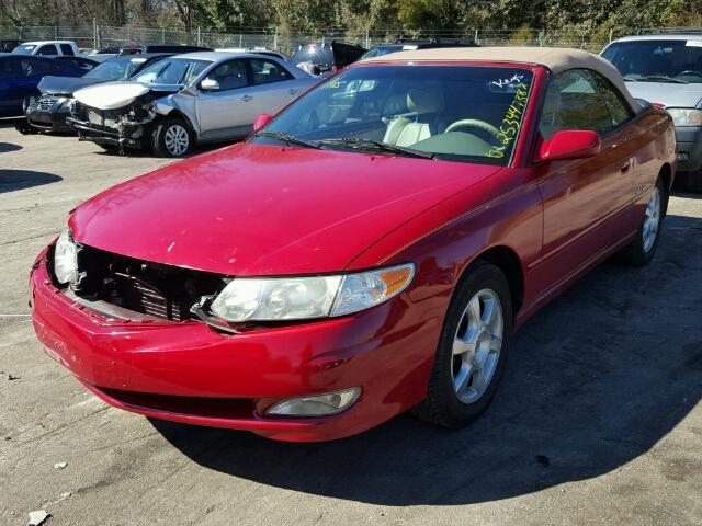 2T1FF28PX3C602615 - 2003 TOYOTA CAMRY SOLA RED photo 2