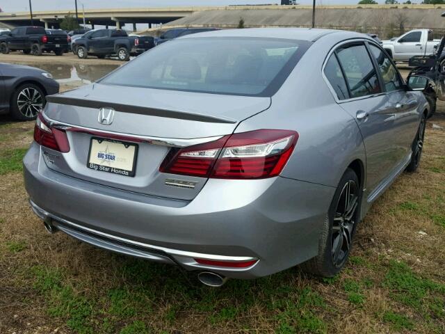 1HGCR2F16HA231765 - 2017 HONDA ACCORD SPO GRAY photo 4