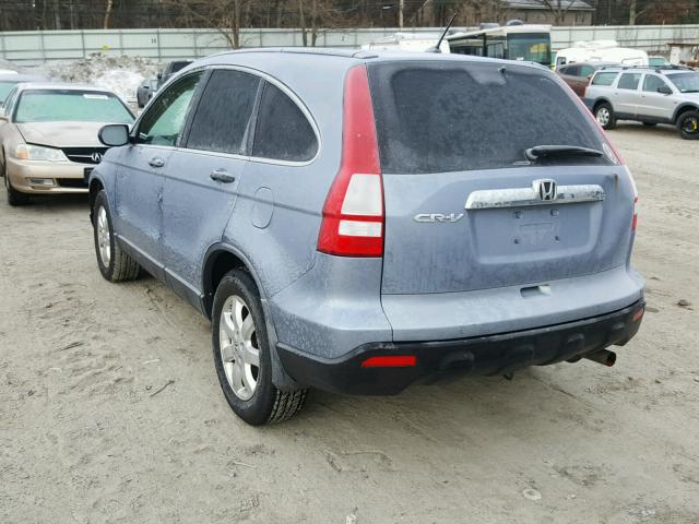 JHLRE48567C086944 - 2007 HONDA CR-V EX BLUE photo 3