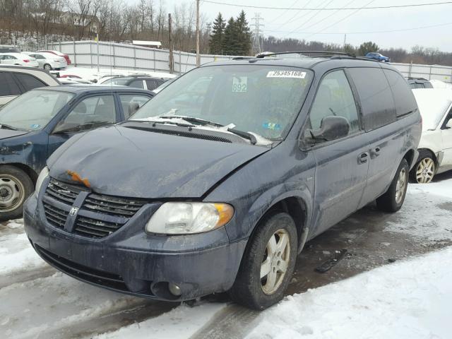 2D8GP44L97R229722 - 2007 DODGE GRAND CARA BLUE photo 2