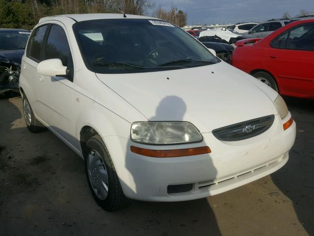 KL1TD66626B660433 - 2006 CHEVROLET AVEO BASE Biały zdjęcie 1