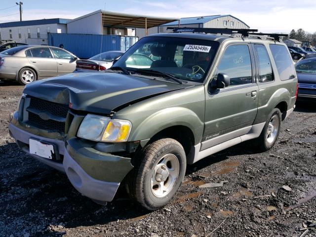 1FMYU70E72UB90463 - 2002 FORD EXPLORER S GREEN photo 2