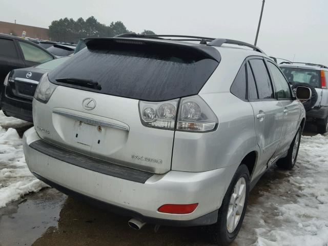 JTJHA31UX40037353 - 2004 LEXUS RX 330 SILVER photo 4