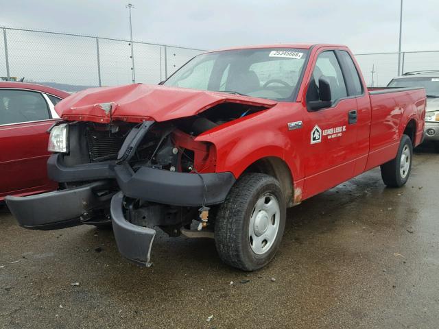 1FTRF12W68KD88140 - 2008 FORD F150 RED photo 2