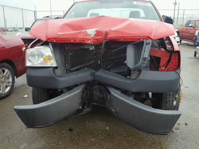 1FTRF12W68KD88140 - 2008 FORD F150 RED photo 9