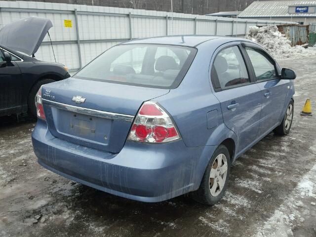 KL1TD56677B168203 - 2007 CHEVROLET AVEO BASE Niebieski zdjęcie 4