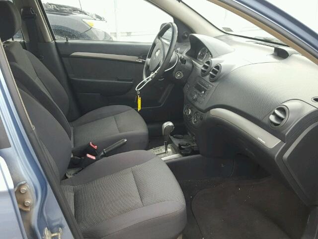 KL1TD56677B168203 - 2007 CHEVROLET AVEO BASE Niebieski zdjęcie 5