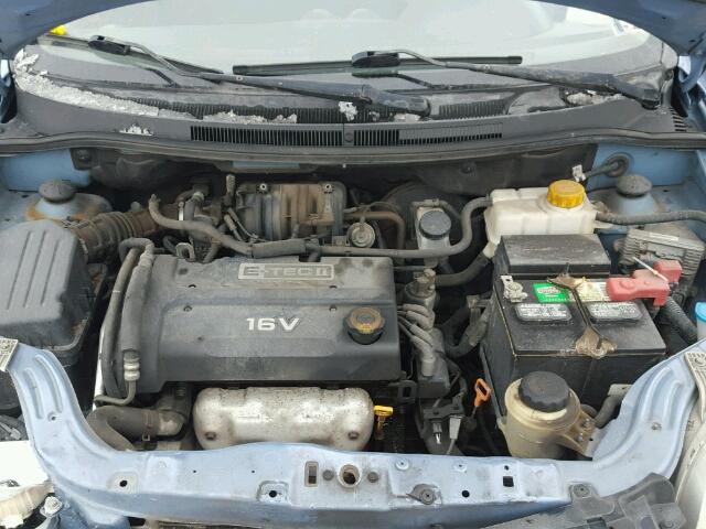 KL1TD56677B168203 - 2007 CHEVROLET AVEO BASE Niebieski zdjęcie 7