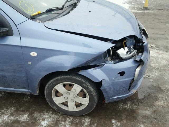 KL1TD56677B168203 - 2007 CHEVROLET AVEO BASE Niebieski zdjęcie 9