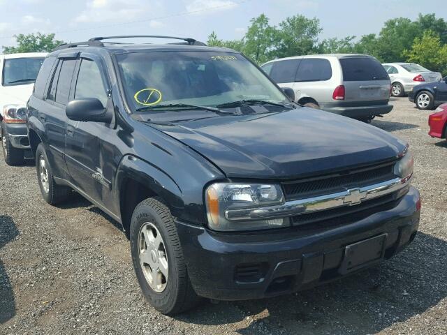 1GNDT13S122410199 - 2002 CHEVROLET TRAILBLAZE BLACK photo 1