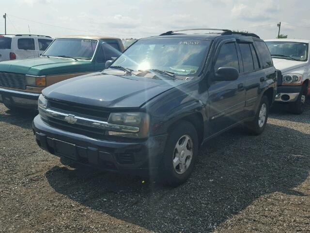 1GNDT13S122410199 - 2002 CHEVROLET TRAILBLAZE BLACK photo 2