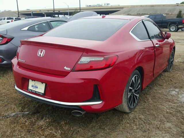 1HGCT1B80GA007419 - 2016 HONDA ACCORD EXL RED photo 4