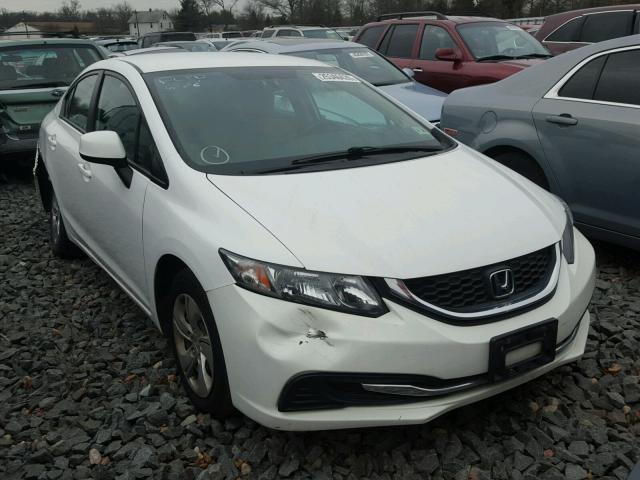 19XFB2F5XDE246022 - 2013 HONDA CIVIC LX WHITE photo 1