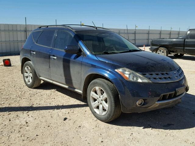 JN8AZ08T27W504358 - 2007 NISSAN MURANO SL BLUE photo 1