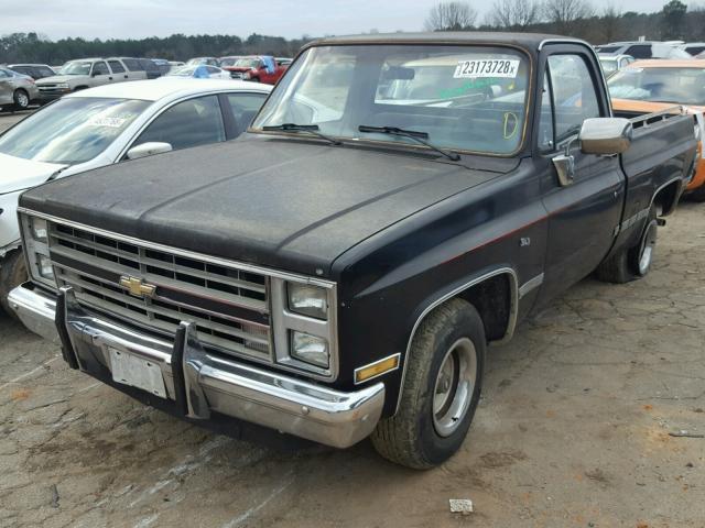 1GCDC14H2GF380531 - 1986 CHEVROLET C10 BLACK photo 2