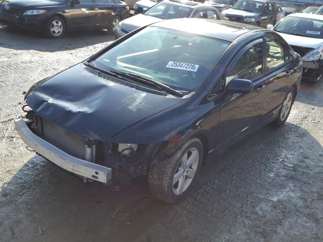 1HGFA16876L009085 - 2006 HONDA CIVIC EX შავი ფოტო 2