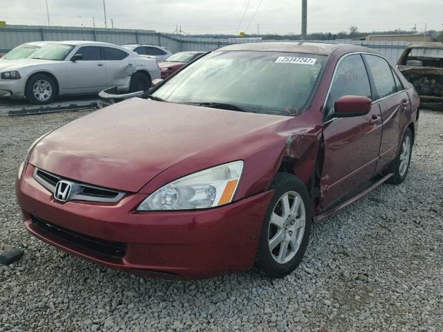 1HGCM66585A010527 - 2005 HONDA ACCORD EX MAROON photo 2