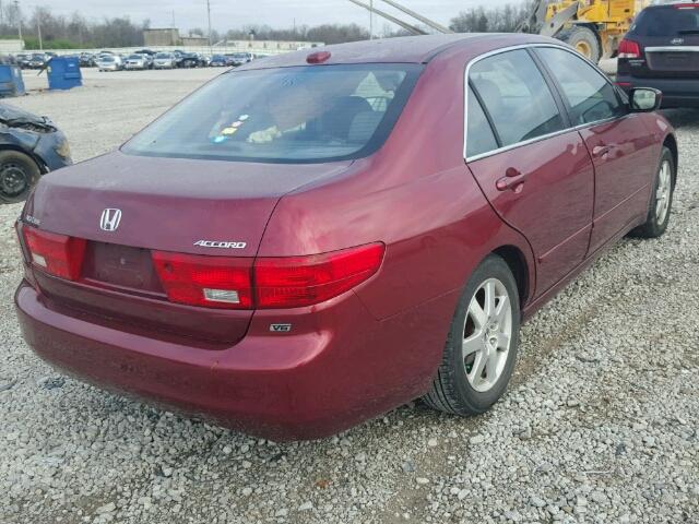 1HGCM66585A010527 - 2005 HONDA ACCORD EX MAROON photo 4