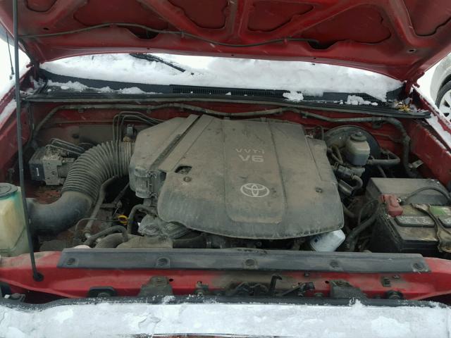 5TEUU42N26Z277778 - 2006 TOYOTA TACOMA ACC RED photo 7