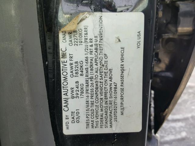 2S3TD52V716109847 - 2001 SUZUKI VITARA JX BLACK photo 7