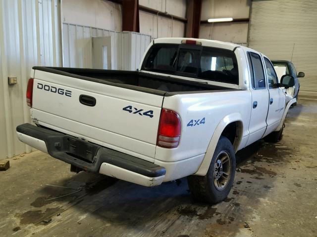 1B7GG2ANXYS779892 - 2000 DODGE DAKOTA QUA WHITE photo 4