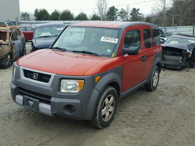 5J6YH285X4L038938 - 2004 HONDA ELEMENT EX ORANGE photo 2