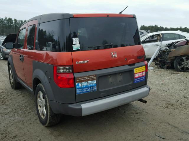 5J6YH285X4L038938 - 2004 HONDA ELEMENT EX ORANGE photo 3