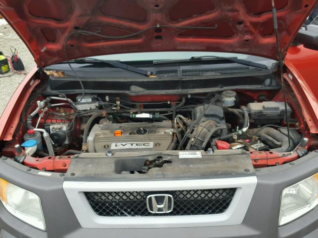 5J6YH285X4L038938 - 2004 HONDA ELEMENT EX ORANGE photo 7