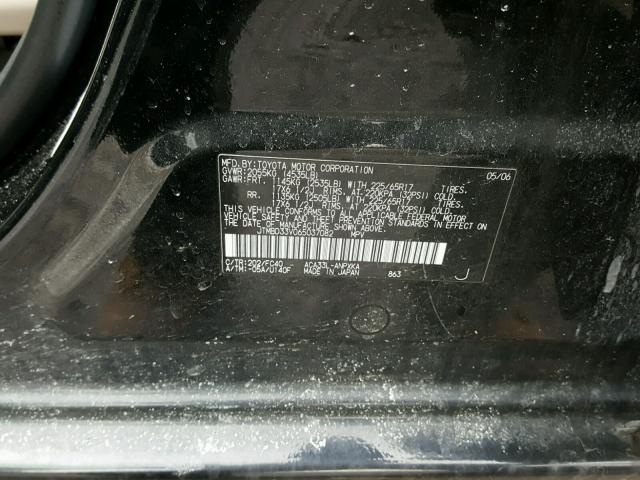 JTMBD33V065037082 - 2006 TOYOTA RAV4 BLACK photo 10