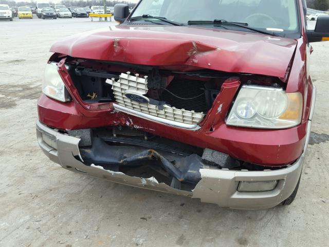 1FMRU17W24LB31605 - 2004 FORD EXPEDITION MAROON photo 9