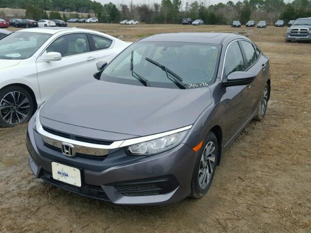 19XFC2F72HE045476 - 2017 HONDA CIVIC EX ნაცრისფერი ფოტო 2