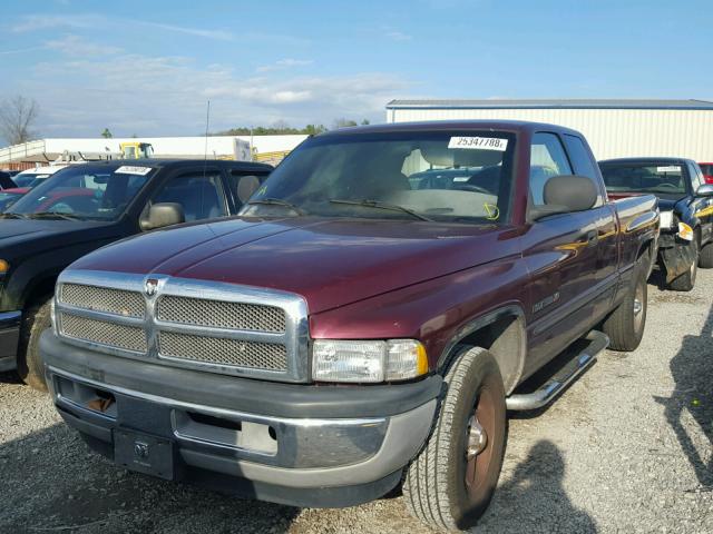 3B7HC13Z61G245067 - 2001 DODGE RAM 1500 MAROON photo 2