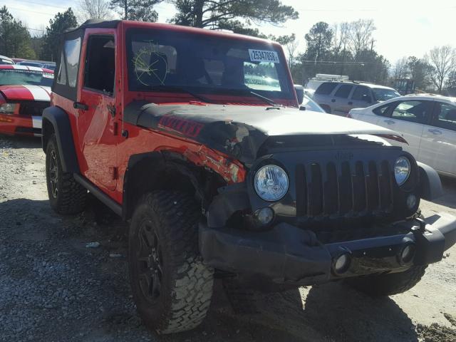 1C4AJWAGXFL507558 - 2015 JEEP WRANGLER S RED photo 1