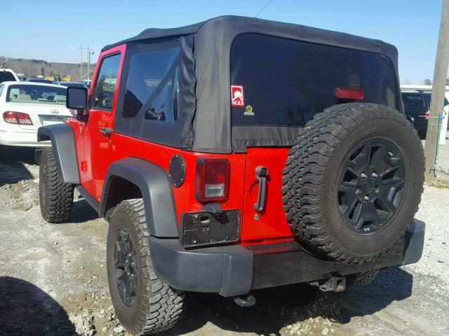 1C4AJWAGXFL507558 - 2015 JEEP WRANGLER S წითელი ფოტო 3