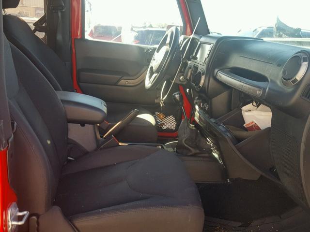 1C4AJWAGXFL507558 - 2015 JEEP WRANGLER S წითელი ფოტო 5