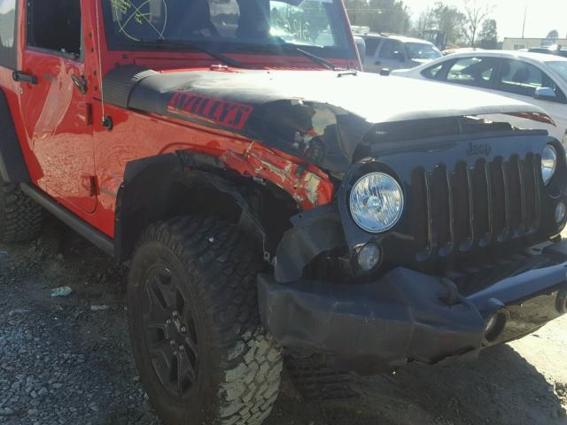 1C4AJWAGXFL507558 - 2015 JEEP WRANGLER S წითელი ფოტო 9