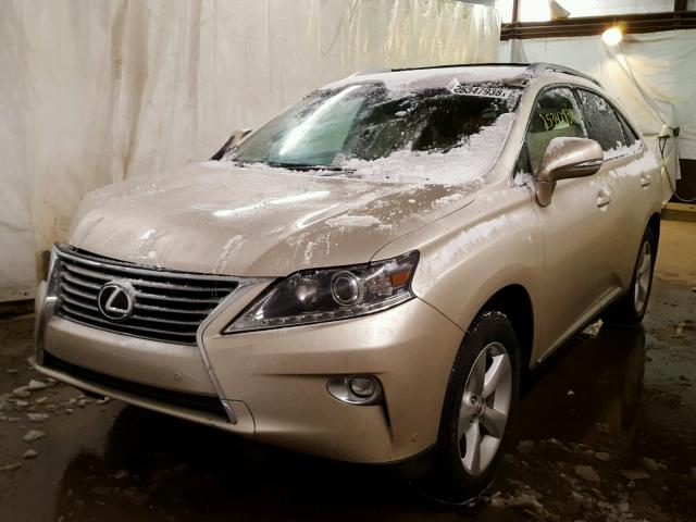 2T2BK1BAXFC284794 - 2015 LEXUS RX 350 GOLD photo 2