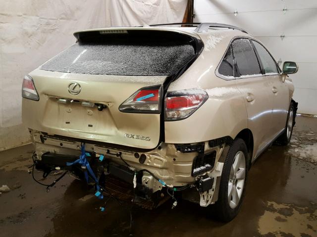 2T2BK1BAXFC284794 - 2015 LEXUS RX 350 GOLD photo 4