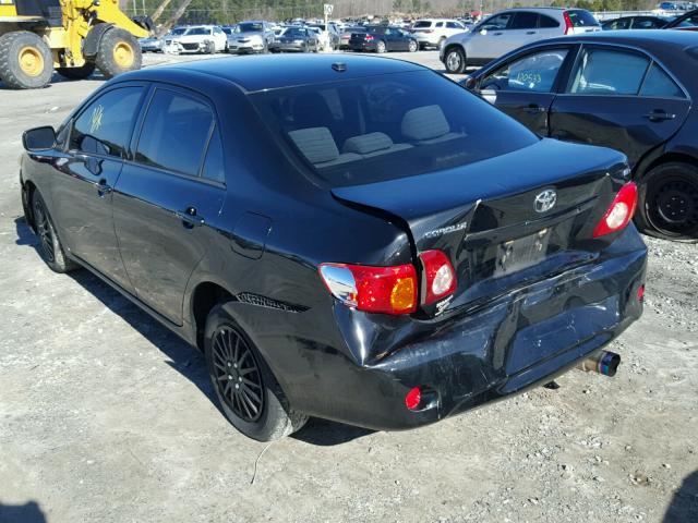 JTDBL40E699034472 - 2009 TOYOTA COROLLA BA BLACK photo 3