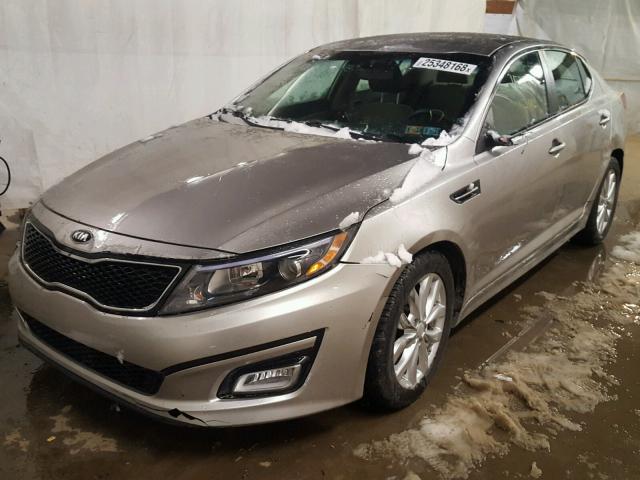 5XXGM4A79EG350285 - 2014 KIA OPTIMA LX SILVER photo 2