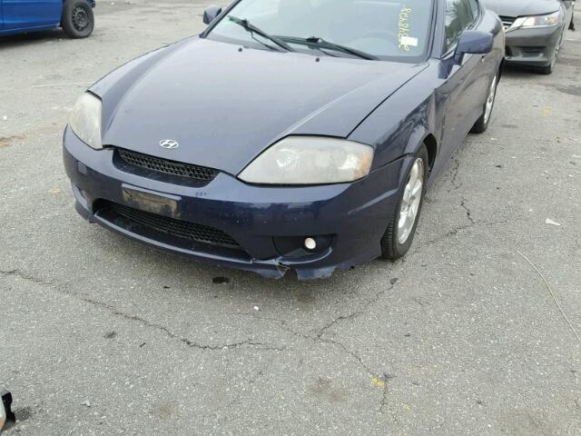 KMHHM65D76U210761 - 2006 HYUNDAI TIBURON GS BLUE photo 9