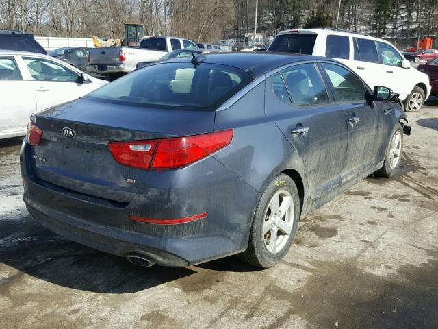 KNAGM4A79F5570187 - 2015 KIA OPTIMA LX GRAY photo 4