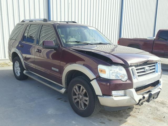 1FMEU64E87UB26530 - 2007 FORD EXPLORER E MAROON photo 1