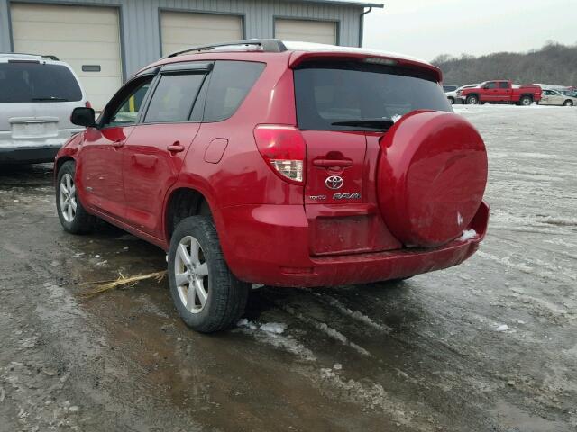 JTMBD31V375088080 - 2007 TOYOTA RAV4 LIMIT RED photo 3